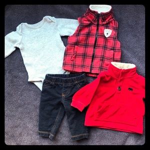 Carter’s 3 piece outfit with bonus pullover
